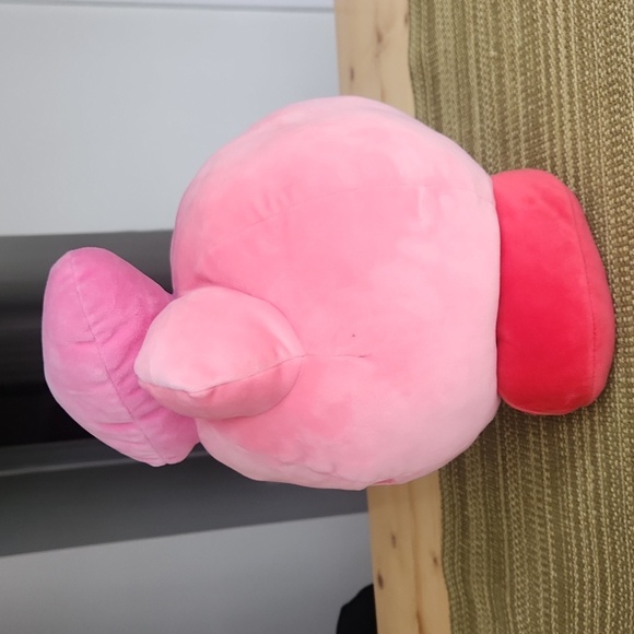 Large Nintendo Video Game Character Kirby Heart Pink Plush Toy 15" - Picture 11 of 15
